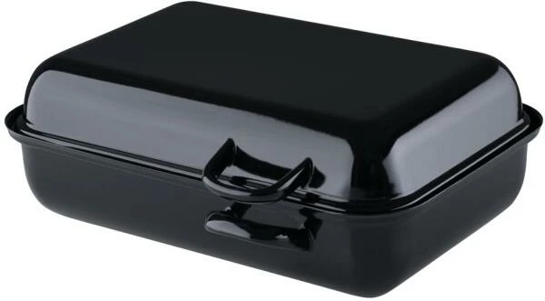 Riess Emaille Riess Doppelbräter In Schwarz Aus Emaille 1 Riess Emaille Riess Doppelbräter In Schwarz Aus Emaille