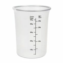 Städter Backhelfer Messbecher ø 10 Cm / H 12,5 Cm Transparent Silikon 500 Ml