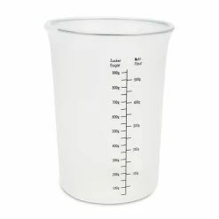 Städter Backhelfer Messbecher Ø 12 Cm / H 16,5 Cm Transparent Silikon 1.000 Ml