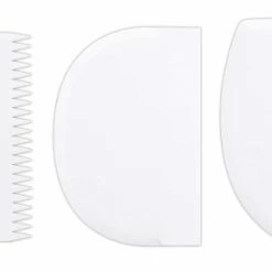 Städter Backhelfer Teigschaber 11–12,5 Cm Weiß Set, 3-teilig