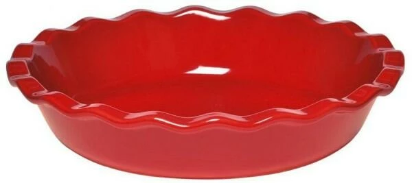 Emile Henry Kuchen-& Auflaufform Mit Wellenrand In Granatapfel