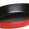 Staub Auflaufform Oval Aus Gusseisen In Kirschrot 21 X 13 Cm