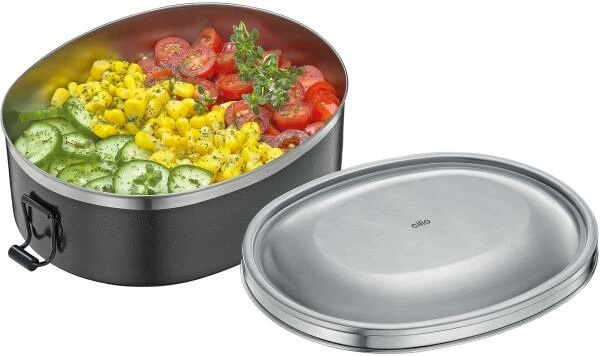 Cilio Lunch Box MONTE Oval, Schwarz 2 Cilio Lunch Box MONTE Oval, Schwarz – Bild 2