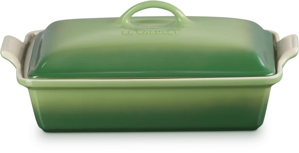 Le Creuset Auflaufform Tradition Mit Deckel, Rechteckig In Bamboo Green 1 Le Creuset Auflaufform Tradition Mit Deckel, Rechteckig In Bamboo Green