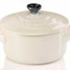 Le Creuset Mini Cocotte In Creme Metallic
