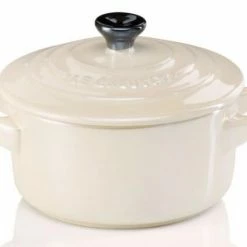 Le Creuset Mini Cocotte In Creme Metallic