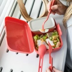 Koziol Lunch Box Candy Ready Mit Besteck-Set In Coral -Kitchenaid Shop 7272 CANDY READY 704 ad 9