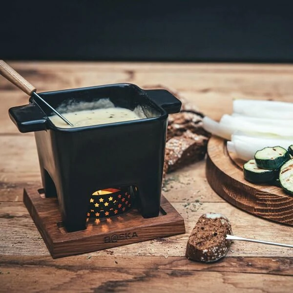 Boska Käsefondue-Set Tapas Schwarz, Groß 6 Boska Käsefondue-Set Tapas Schwarz, Groß – Bild 6
