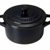 Le Creuset Mini Cocotte In Schwarz Glänzend