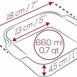 Appolia Auflaufform Quadratisch In Ecru 28 Cm / 2,7 Liter -Kitchenaid Shop APPOLIA DIMENSIONS Carre 18 1 2