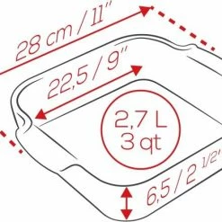 Appolia Auflaufform Quadratisch In Ecru 28 Cm / 2,7 Liter -Kitchenaid Shop APPOLIA DIMENSIONS Carre 28 1 2