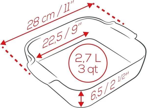 Appolia Auflaufform Quadratisch In Rot 28 Cm / 2,7 Liter 10 Appolia Auflaufform Quadratisch In Rot 28 Cm / 2,7 Liter – Bild 10