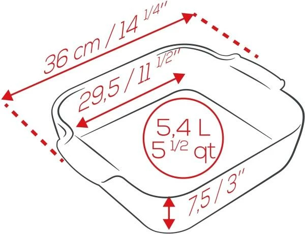 Appolia Auflaufform Quadratisch In Rot 36 Cm / 5,4 Liter 11 Appolia Auflaufform Quadratisch In Rot 36 Cm / 5,4 Liter – Bild 11