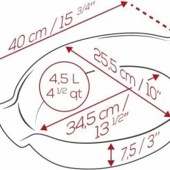 Appolia Auflaufform Oval In Blau 31 Cm Länge -Kitchenaid Shop APPOLIA DIMENSIONS Ovale 40 1