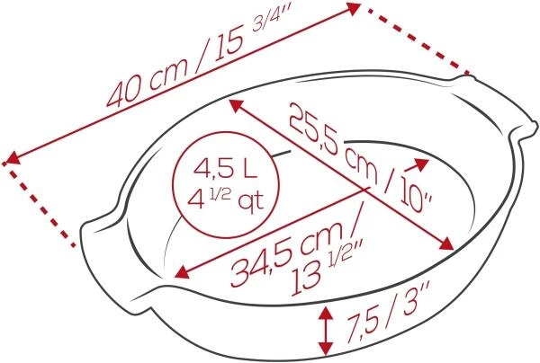 Appolia Auflaufform Oval In Schiefergrau 40 Cm Länge 5 Appolia Auflaufform Oval In Schiefergrau 40 Cm Länge – Bild 5
