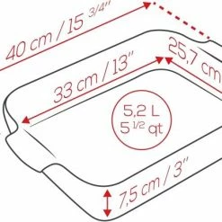 Appolia Auflaufform Rechteckig In Tiefblau 32 Cm / 2,7 Liter -Kitchenaid Shop APPOLIA DIMENSIONS Rectangle 40 1