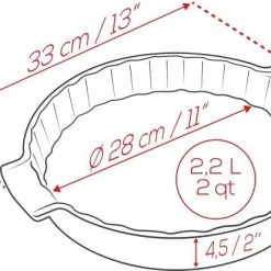 Appolia Quicheform 28 Cm In Schiefergrau -Kitchenaid Shop APPOLIA DIMENSIONS Tourtiere 28 1