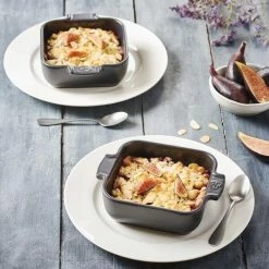 Appolia Auflaufform Quadratisch In Schiefergrau 21 Cm / 1,1 Liter -Kitchenaid Shop APPOLIA plat carre individuel ardoise 61180 PIXEL BECHAMEL 1