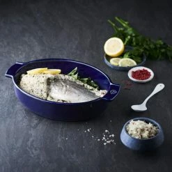 Appolia Auflaufform Oval In Blau 31 Cm Länge -Kitchenaid Shop Appolia ovale moyen bleu 60619 60572 PIXEL BECHAMEL 1