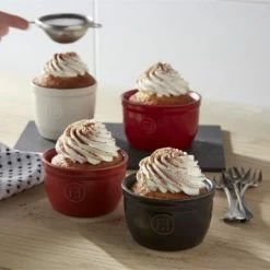 Emile Henry Töpfchen Nr. 10 In Ton, 2er Set -Kitchenaid Shop EH 1010 Amb Ramekin WhippedCream H 4