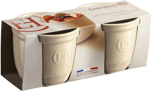 Emile Henry Töpfchen Nr. 8 In Ton, 2er Set 2 Emile Henry Töpfchen Nr. 8 In Ton, 2er Set – Bild 2