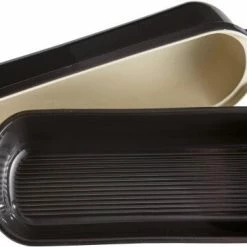 Emile Henry Kasten-Brotbackform Groß In Fusain -Kitchenaid Shop EH 5503 795503 PainCampagne BigLoaf TopOpen