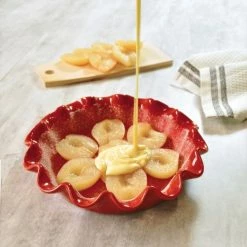 Emile Henry Pie Dish Mit Wellenrand In Granatapfel 5 Emile Henry Pie Dish Mit Wellenrand In Granatapfel -Kitchenaid Shop EH 6187 Amb Corolle Clafoutis RuffledPie PrepPears V