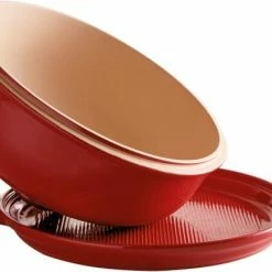 Emile Henry Brotbackform-Set In Granatapfel -Kitchenaid Shop EH 9108 349108 ClocheAPain BreadCloche Open