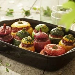 Emile Henry Gratinform Ultime Rechteckig In Fusain 30 X 19 X 6,5 Cm -Kitchenaid Shop EH 9650 Amb Ulime Farcis StuffedVeggies2 H 1