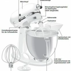 KitchenAid Küchenmaschine ARTISAN 175PS In Onyx Schwarz , 4,8 L -Kitchenaid Shop Eigenschaften Kitchenaid Ku 1 l 1500x1500 2297 652114 1