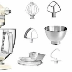KitchenAid Küchenmaschine ARTISAN 175PS Creme Brotback-Set