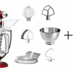 KitchenAid Küchenmaschine ARTISAN 175PS In Liebesapfelrot Mit Speiseeismaschine