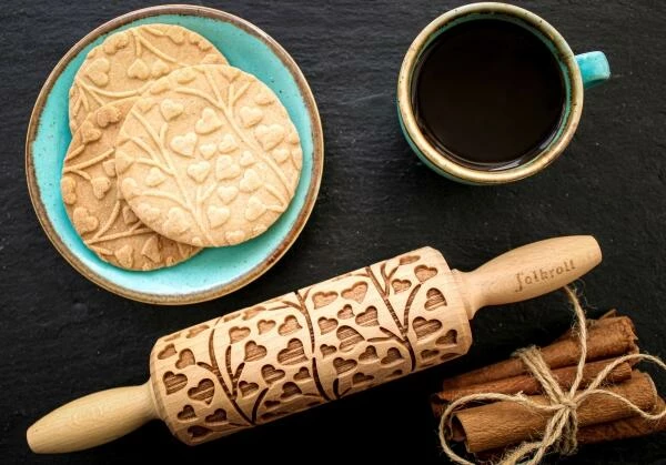 Folkroll Teigrolle Herzen Junior, 23 Cm 3 Folkroll Teigrolle Herzen Junior, 23 Cm – Bild 3