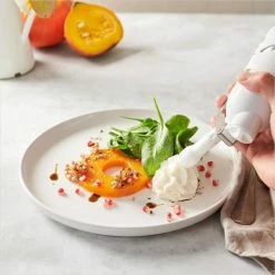 ISi Dessert Whip PLUS 0,5 L, Weiß -Kitchenaid Shop iSi Geschmorter Kuerbis mit Ziegenkaese Espuma 1 1