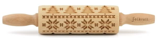 Folkroll Teigrolle Skandinavien Weihnacht Junior, 23 Cm 2 Folkroll Teigrolle Skandinavien Weihnacht Junior, 23 Cm – Bild 2